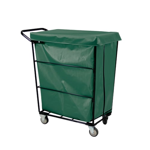 Royal Basket 10 Bushel One Compartment Janitorial Linen Cart, Two Rigid, Two Swivel Casters